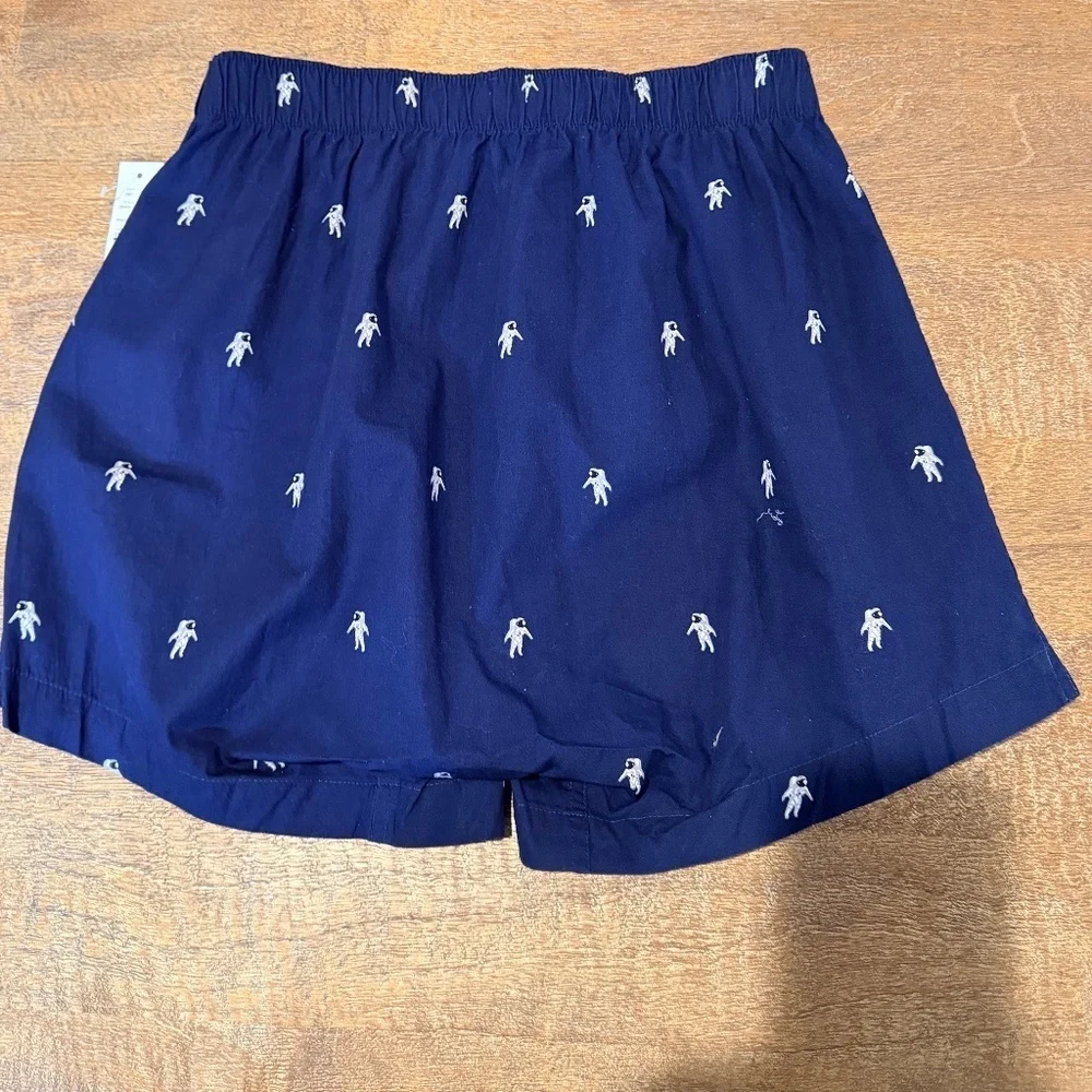 JCrew Navy Astronaut Print Cotton Boxers Small